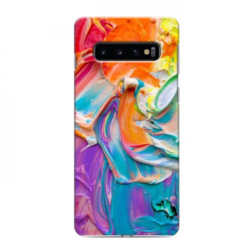 Дизайнерский силиконовый чехол для Samsung Galaxy S10 Мазки краски