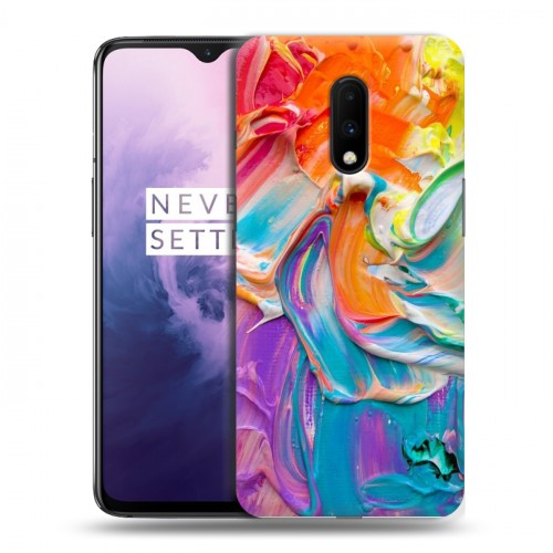 Дизайнерский пластиковый чехол для OnePlus 7 Мазки краски