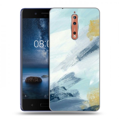 Дизайнерский пластиковый чехол для Nokia 8 Мазки краски