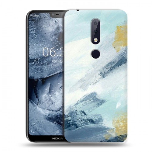 Дизайнерский пластиковый чехол для Nokia 6.1 Plus Мазки краски