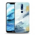 Дизайнерский силиконовый чехол для Nokia 5.1 Plus Мазки краски