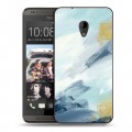 Дизайнерский пластиковый чехол для HTC Desire 700 Мазки краски