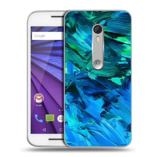 Дизайнерский пластиковый чехол для Lenovo Moto G Мазки краски