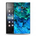 Дизайнерский пластиковый чехол для Sony Xperia acro S Мазки краски