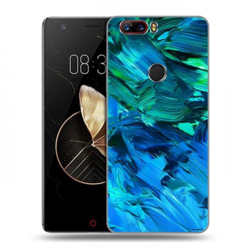 Дизайнерский пластиковый чехол для ZTE Nubia Z17 Мазки краски