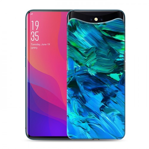 Дизайнерский силиконовый чехол для OPPO Find X Мазки краски