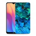 Дизайнерский силиконовый с усиленными углами чехол для Xiaomi RedMi 8A Мазки краски