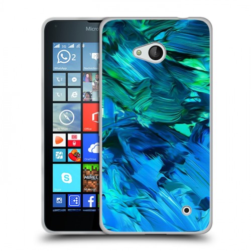 Дизайнерский пластиковый чехол для Microsoft Lumia 640 Мазки краски