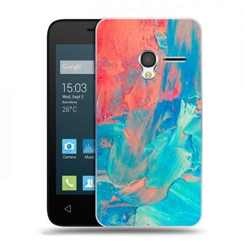 Дизайнерский пластиковый чехол для Alcatel One Touch Pixi 3 (4.5) Мазки краски