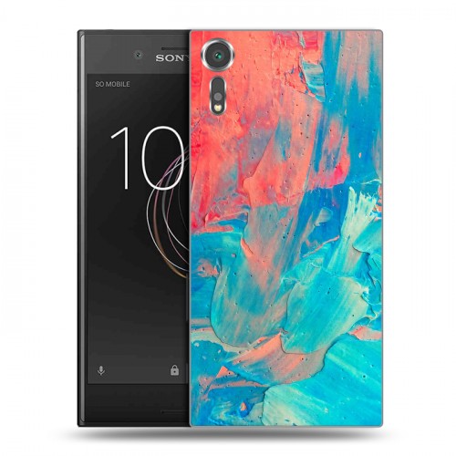 Дизайнерский пластиковый чехол для Sony Xperia XZs Мазки краски