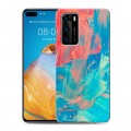 Дизайнерский пластиковый чехол для Huawei P40 Мазки краски