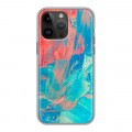 Дизайнерский силиконовый чехол для Iphone 14 Pro Max Мазки краски