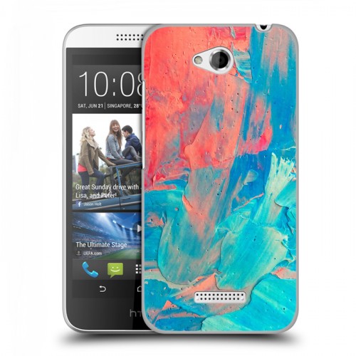 Дизайнерский пластиковый чехол для HTC Desire 616 Мазки краски