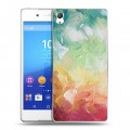 Дизайнерский пластиковый чехол для Sony Xperia Z3+ Мазки краски