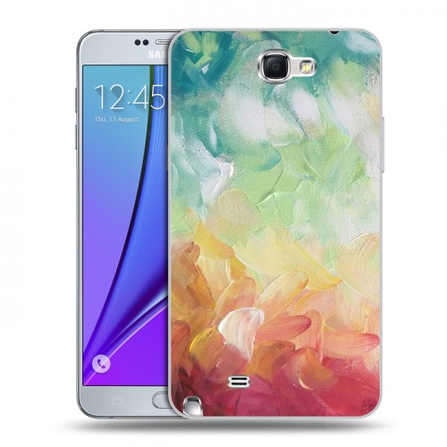 Дизайнерский пластиковый чехол для Samsung Galaxy Note 2 Мазки краски