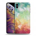 Дизайнерский силиконовый чехол для Iphone Xs Max Мазки краски