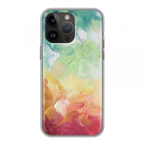 Дизайнерский силиконовый чехол для Iphone 14 Pro Max Мазки краски