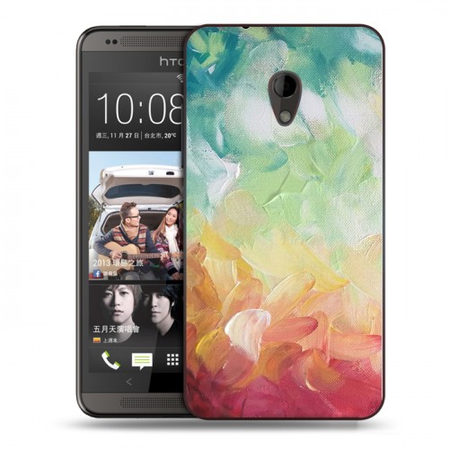 Дизайнерский пластиковый чехол для HTC Desire 700 Мазки краски