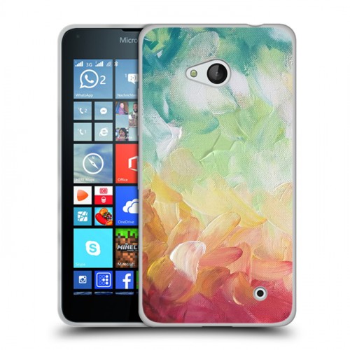 Дизайнерский пластиковый чехол для Microsoft Lumia 640 Мазки краски