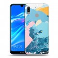 Дизайнерский пластиковый чехол для Huawei Y6 (2019) Мазки краски