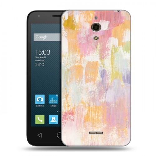 Дизайнерский силиконовый чехол для Alcatel One Touch Pixi 4 (6) Мазки краски