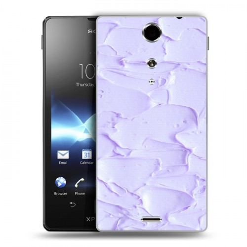 Дизайнерский пластиковый чехол для Sony Xperia TX Мазки краски