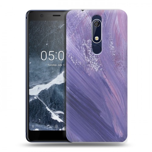 Дизайнерский пластиковый чехол для Nokia 5.1 Мазки краски