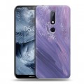 Дизайнерский пластиковый чехол для Nokia 6.1 Plus Мазки краски