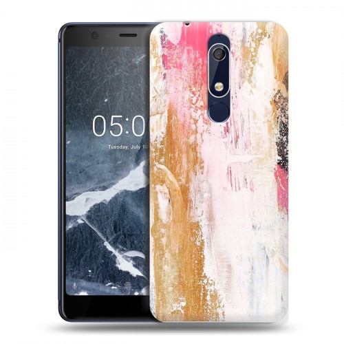 Дизайнерский пластиковый чехол для Nokia 5.1 Мазки краски