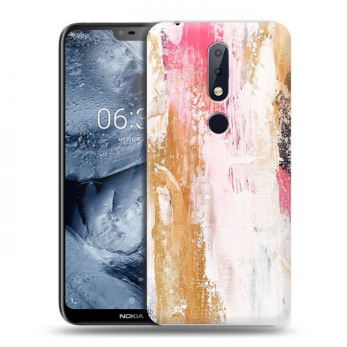 Дизайнерский силиконовый чехол для Nokia 6.1 Plus Мазки краски