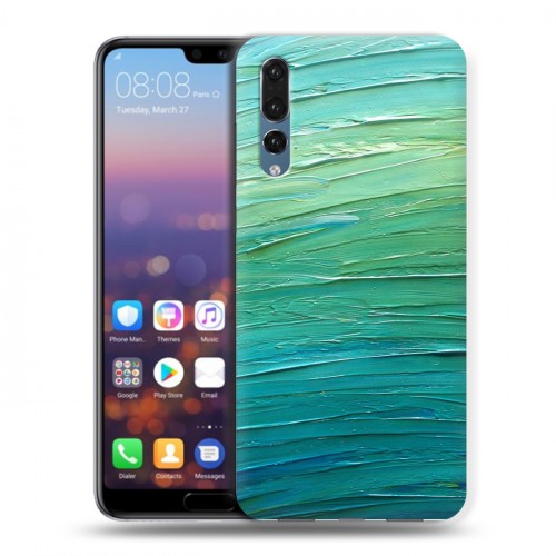 Дизайнерский силиконовый с усиленными углами чехол для Huawei P20 Pro Мазки краски