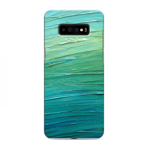 Дизайнерский пластиковый чехол для Samsung Galaxy S10 Plus Мазки краски