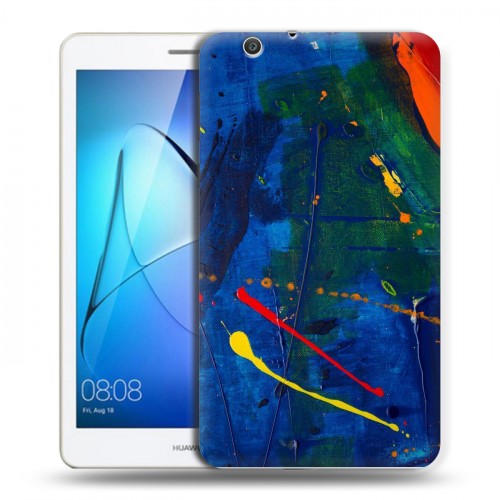 Дизайнерский силиконовый чехол для Huawei MediaPad T3 7 3G Мазки краски