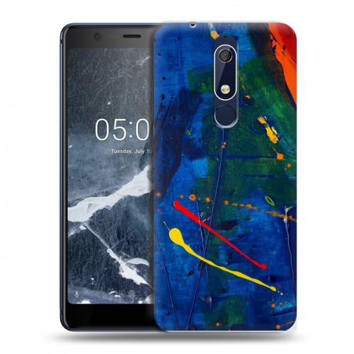 Дизайнерский пластиковый чехол для Nokia 5.1 Мазки краски