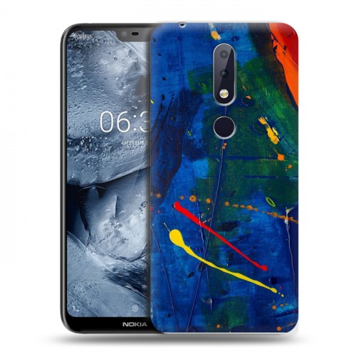 Дизайнерский пластиковый чехол для Nokia 6.1 Plus Мазки краски