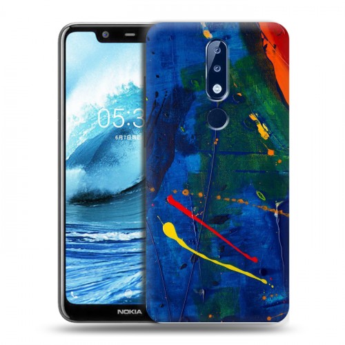 Дизайнерский пластиковый чехол для Nokia 5.1 Plus Мазки краски