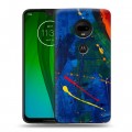 Дизайнерский силиконовый чехол для Motorola Moto G7 Мазки краски