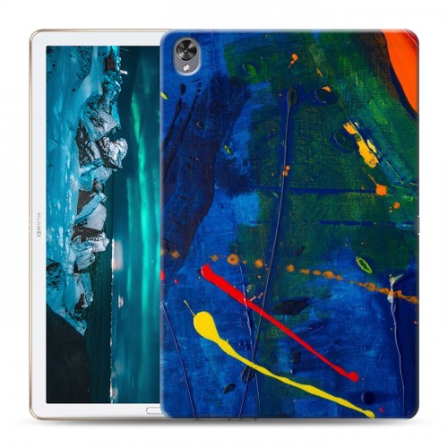 Дизайнерский силиконовый чехол для Huawei MediaPad M6 10.8 Мазки краски