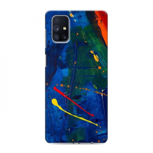 Дизайнерский силиконовый с усиленными углами чехол для Samsung Galaxy M51 Мазки краски