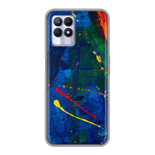 Дизайнерский пластиковый чехол для Realme 8i Мазки краски