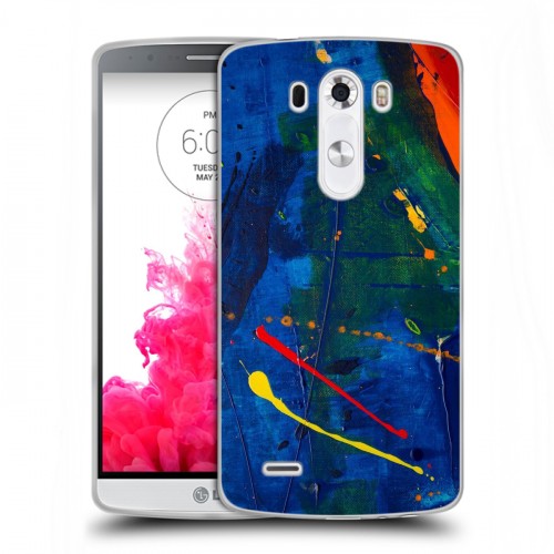 Дизайнерский пластиковый чехол для LG G3 (Dual-LTE) Мазки краски
