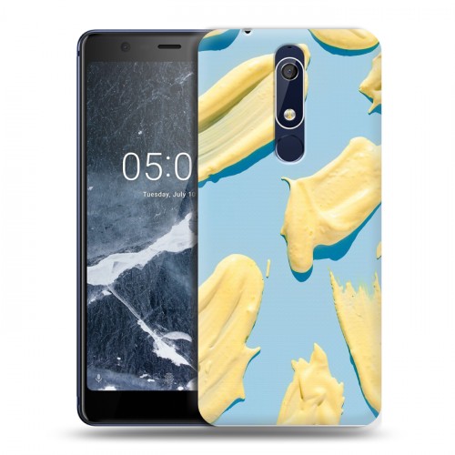 Дизайнерский пластиковый чехол для Nokia 5.1 Мазки краски