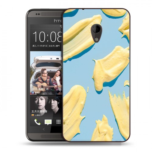 Дизайнерский пластиковый чехол для HTC Desire 700 Мазки краски