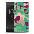 Дизайнерский пластиковый чехол для Sony Xperia XZs Кислотный камуфляж