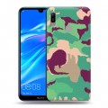 Дизайнерский пластиковый чехол для Huawei Y6 (2019) Кислотный камуфляж