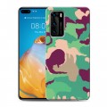 Дизайнерский пластиковый чехол для Huawei P40 Кислотный камуфляж