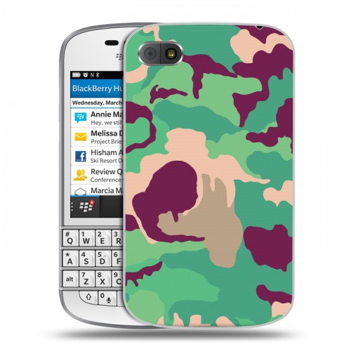 Дизайнерский пластиковый чехол для BlackBerry Q10 Кислотный камуфляж