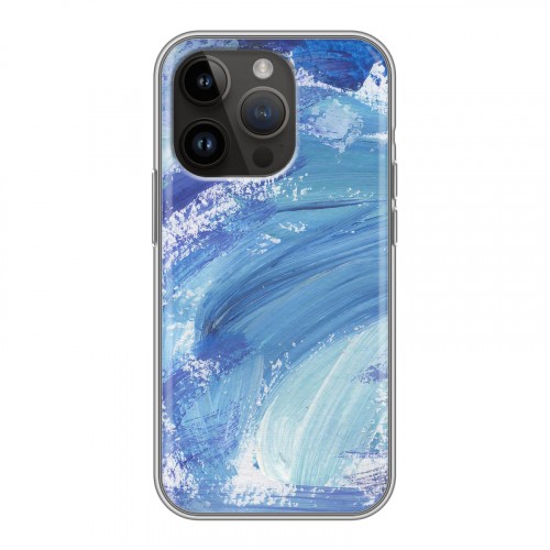 Дизайнерский силиконовый чехол для Iphone 14 Pro Мазки краски