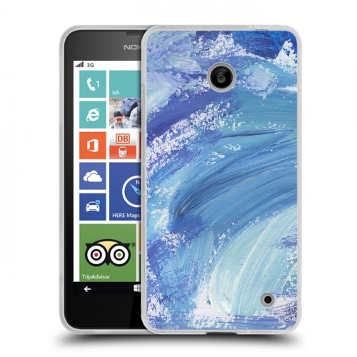 Дизайнерский пластиковый чехол для Nokia Lumia 630/635 Мазки краски