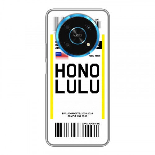 Дизайнерский силиконовый с усиленными углами чехол для Huawei Honor Magic 4 Lite 5G Авиабилеты